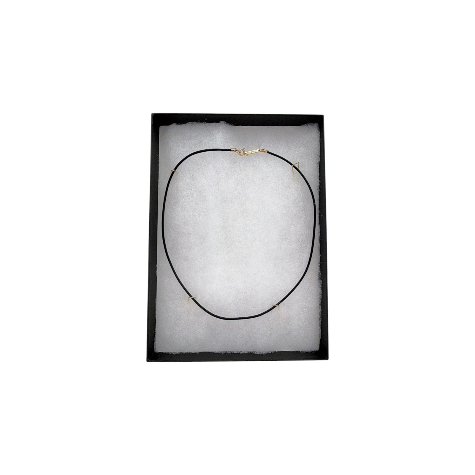 Zoe Chicco 14k Gold Leather Cord Necklace In Black — image 7 of 8